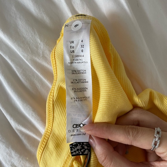 ASOS Yellow Buttoned Tank Top - Picture 4 of 6